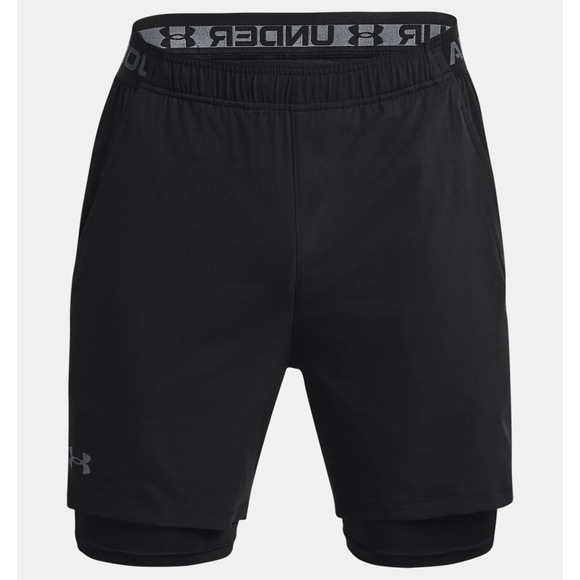 NWT Under Armour Men's UA Vanish Woven 2-in-1 Shorts in Black size Large - Picture 1 of 9
